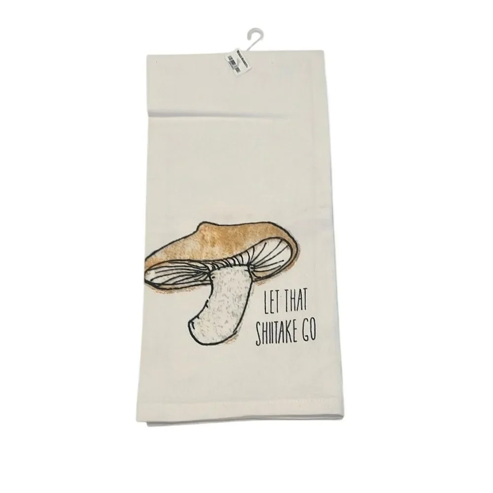 NWT Printed Mushroom Design Kitchen Towel